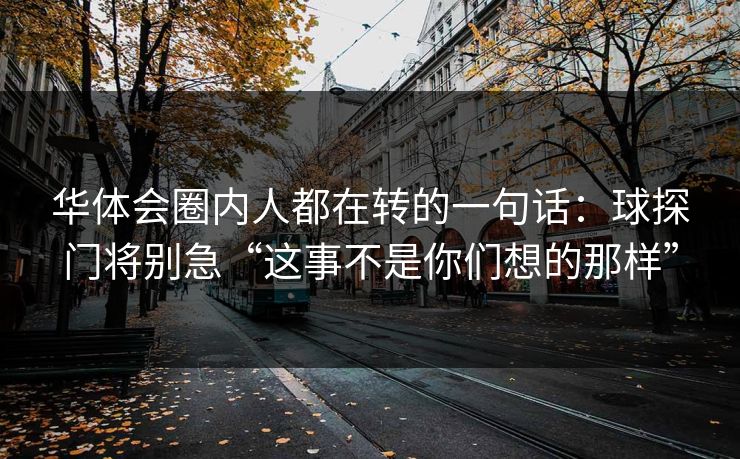 华体会圈内人都在转的一句话:球探门将别急“这事不是你们想的那样” 华体会圈内人都在转的一句话:球探门将别急“这事不是你们想的那样”