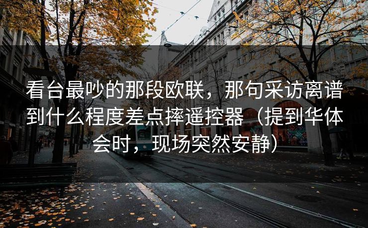 看台最吵的那段欧联，那句采访离谱到什么程度差点摔遥控器（提到华体会时，现场突然安静）